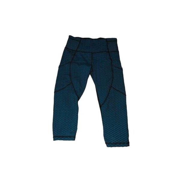 Lululemon Size 2 STRETCH Cropped Athletic Leggings Pants Side pockets - Picture 1 of 3